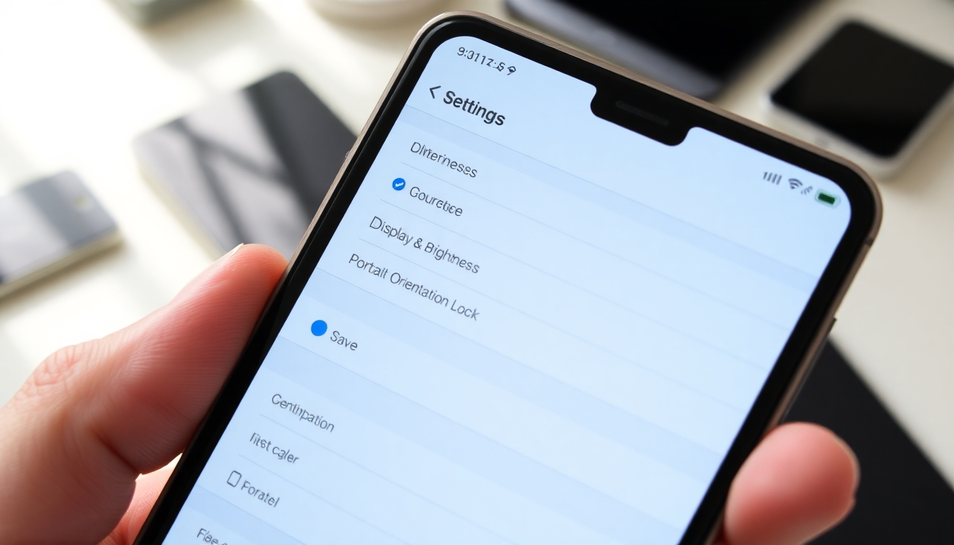 Ayarlar Uygulaması Üzerinden Döndürme Kilidini Yönetmek